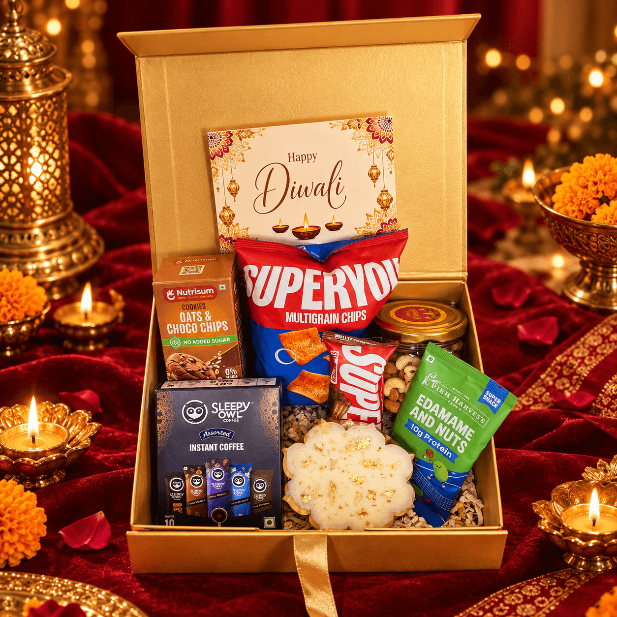 Luxe Golden Diwali Gift Hamper